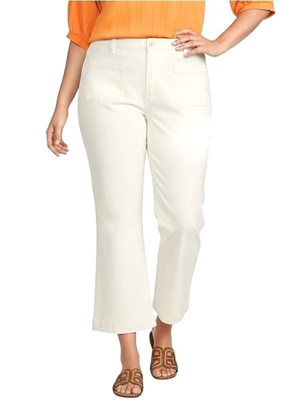 Kut From the Kloth Jeans Size 24W Optic White Meg Wide Leg High Rise New